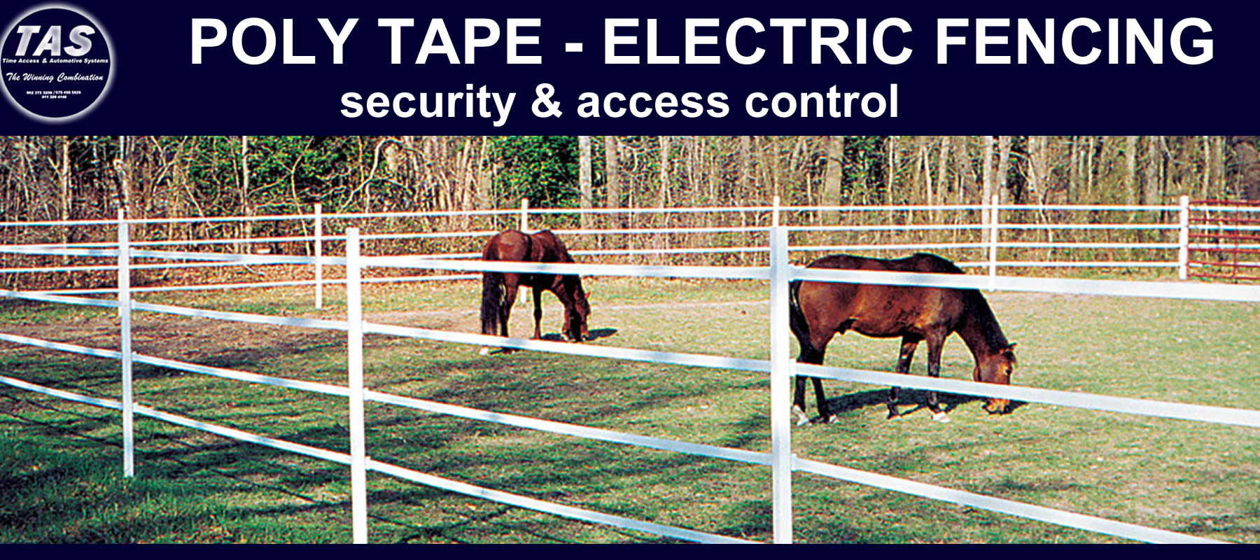 Poly Tape electric fencing security control banner